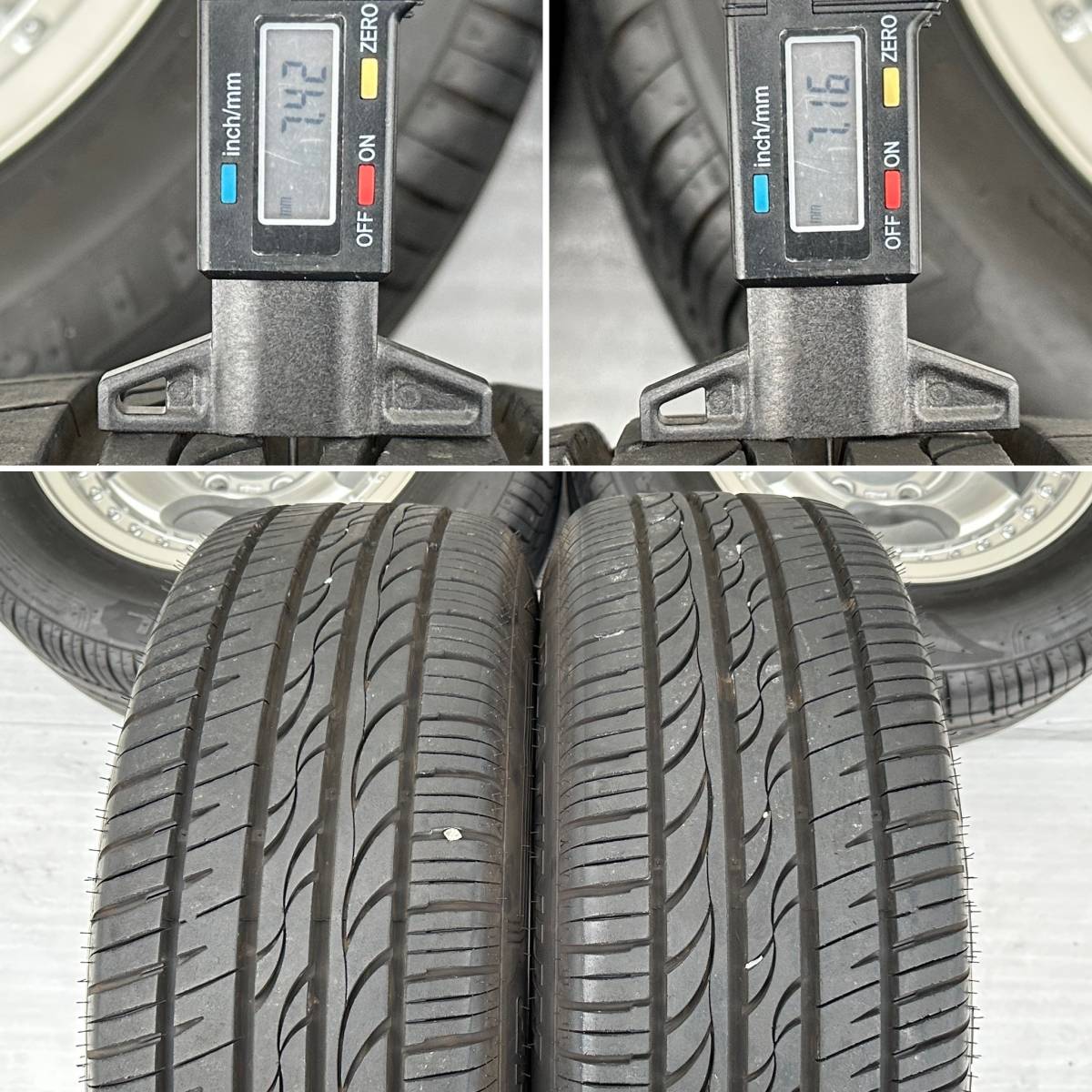 ★良品 深リム 送料込★EMR PRODUCT タイヤ ホイール (シルバー) 15×7JJ 6穴 139.7 -13 205/65R15 20年製 ハイエース 200系 4241_画像8