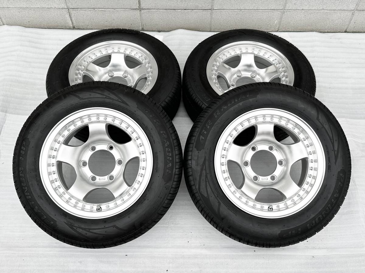 ★良品 深リム 送料込★EMR PRODUCT タイヤ ホイール (シルバー) 15×7JJ 6穴 139.7 -13 205/65R15 20年製 ハイエース 200系 4241_画像1