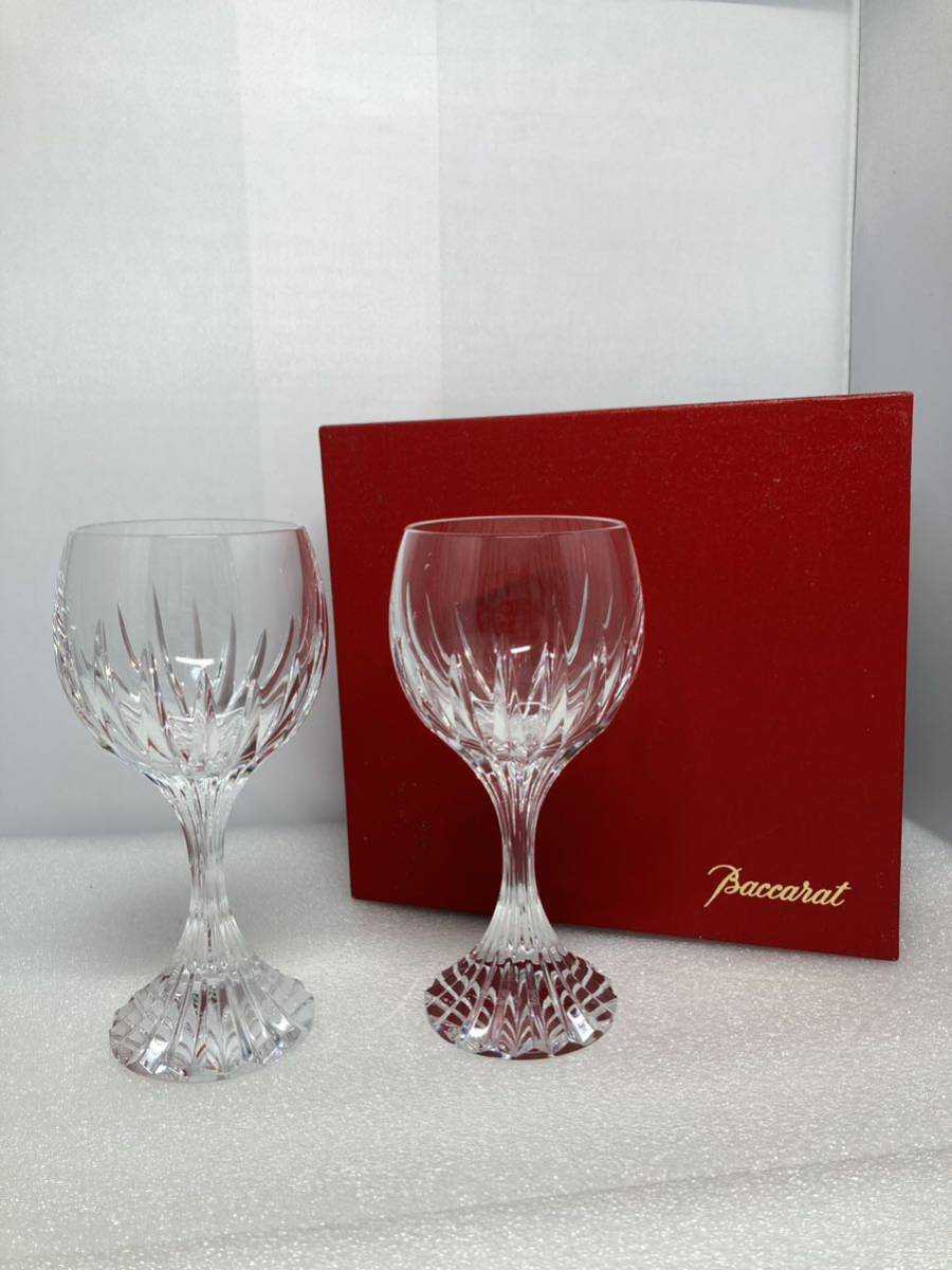 1,000円〜◆美品◆バカラ Baccarat◆マッセナ◆ワイングラス 16.2cm 200ml◆グラス 1344103_画像1