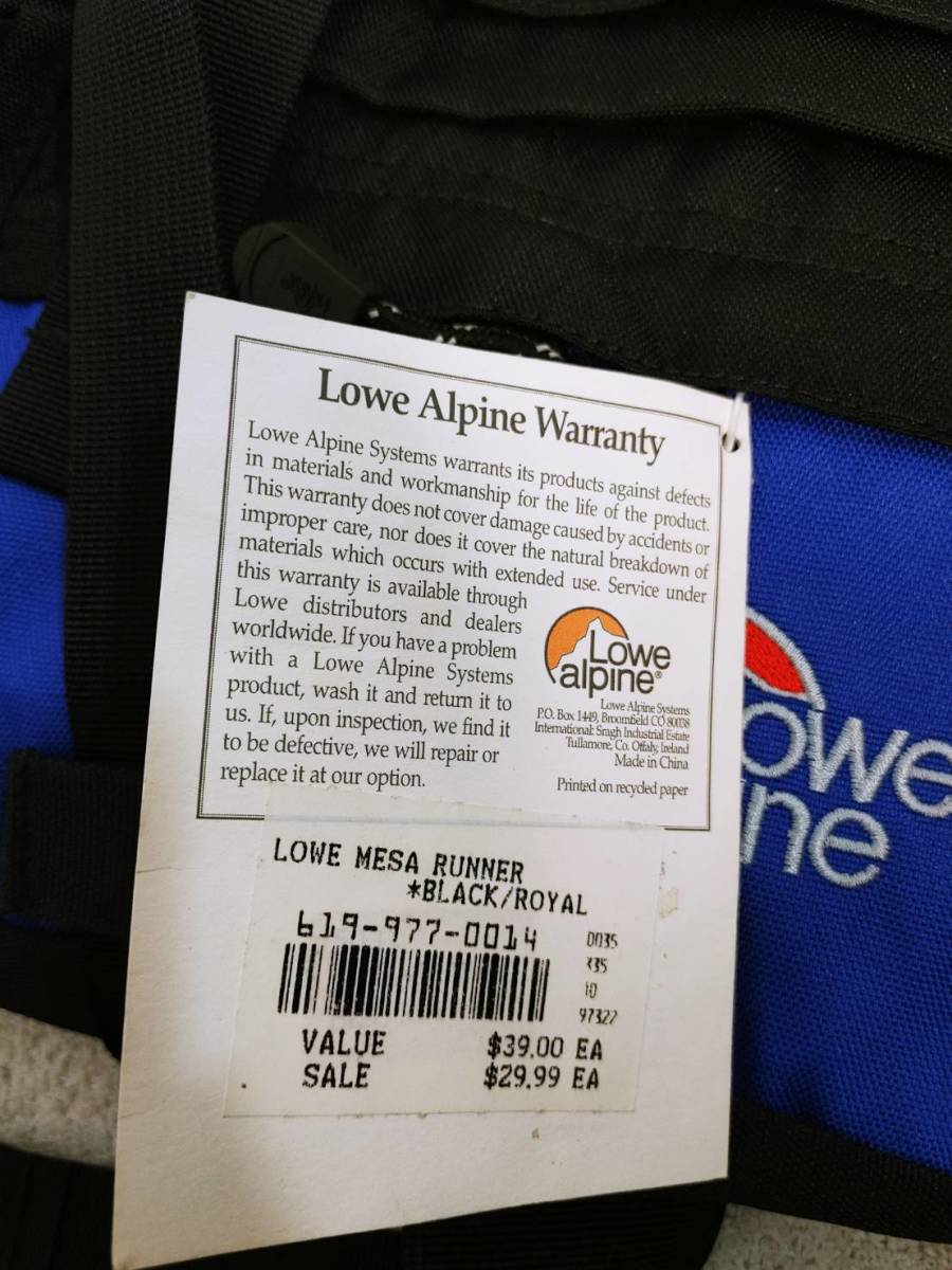 未使用 Lowe Alpine Warranty ボディバッグ_画像4