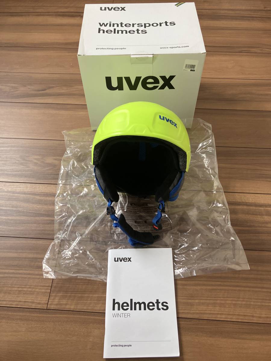ウベックス　UVEX スキー　ヘルメット　子供　ジュニア　キッズ　54-58 s5662246105 ネオンイエロー　manic pro ウインタースポーツ_画像1