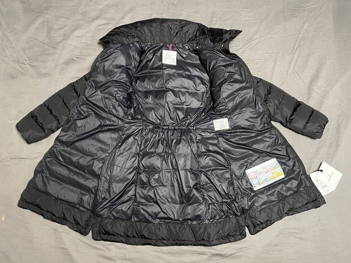 Lサイズ【未使用】MONCLER FLAMETTE フラメッテ　TG2　ブラック色　黒色　正規品　◆定価29.8万円◆　大人気ロングコート