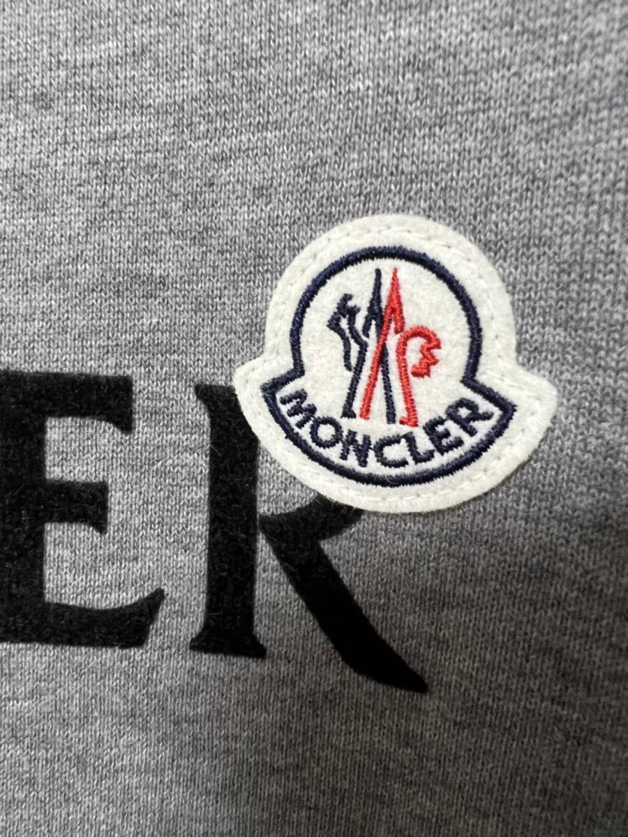 Sサイズ【未使用】MONCLER レタリングロゴ スウェット　グレー色　Grey　トレーナー 正規品　◆定価９万円◆_画像4