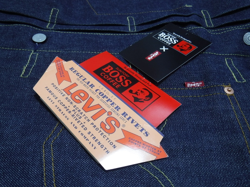 即決 LEVI'S x BOSS 非売品コラボ デニムジャケット SIZE=L 即決 LEVI'S x BOSS 非売品コラボ デニムジャケット SIZE=L