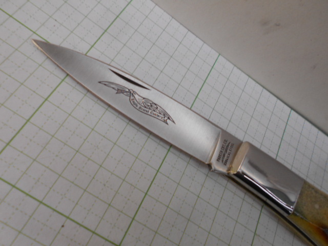 OLD SEKI PAKER CUT向けホーン型ナイフ サージカルスチールブレード 93mm 貴重なスタッグハンドル 115mm　_画像2