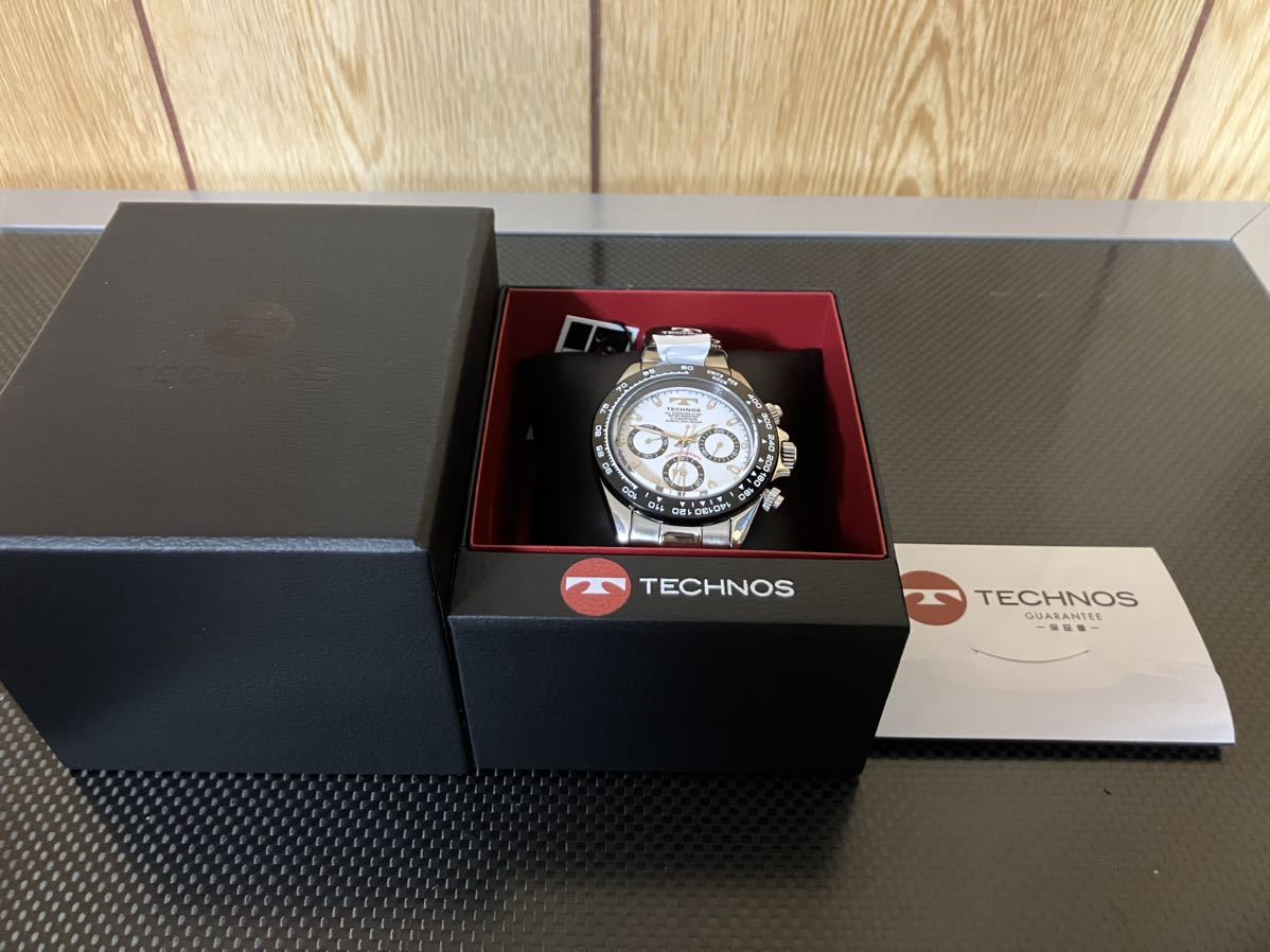 新品 TECHNOS TSM411クロノグラフ シルバー 腕時計 _画像5