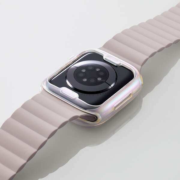 Apple Watch Series 9 41mm用ソフトバンパー [&me] 傷や衝撃から本体側面を守るオーロラのような輝き: AW-23BBPUACR_画像4