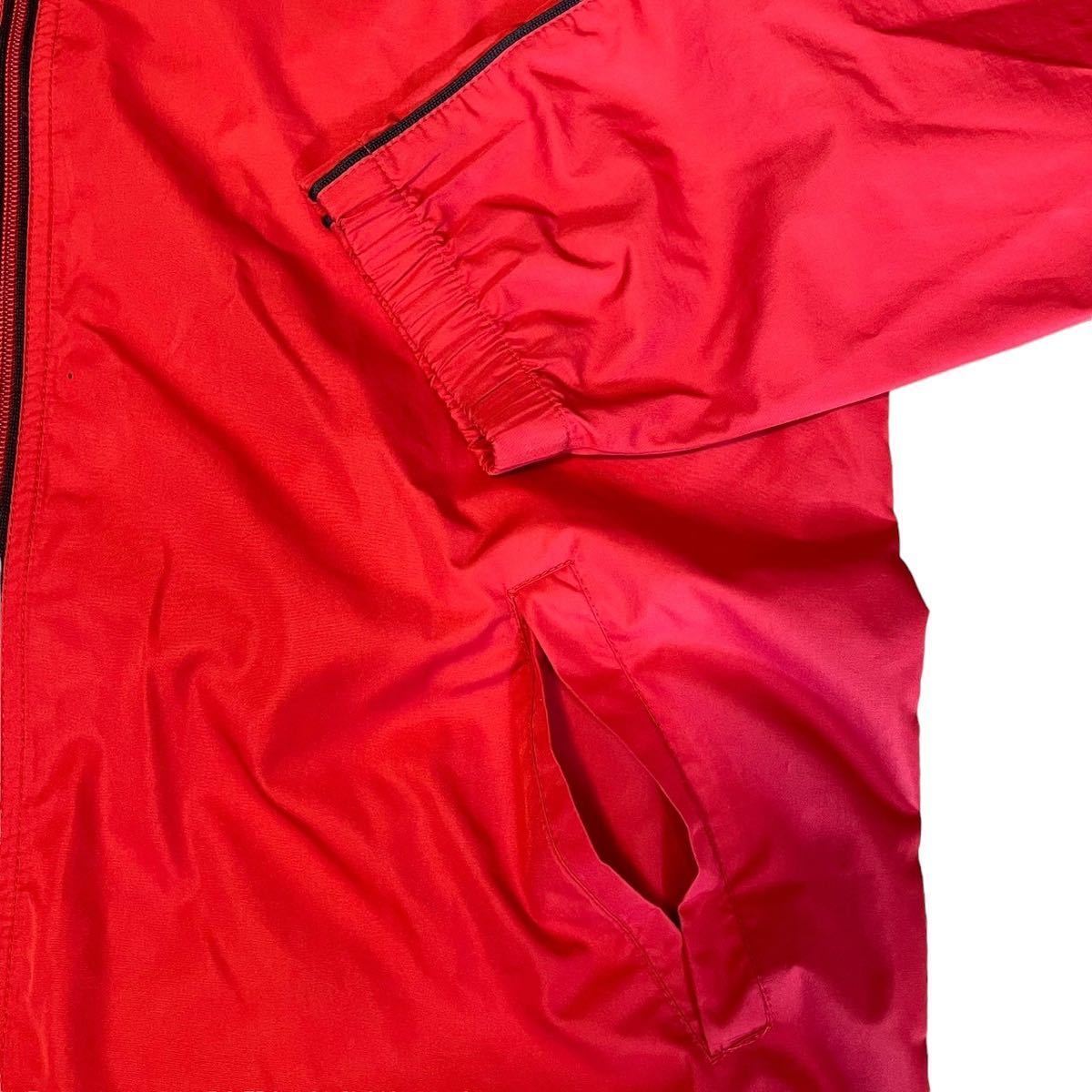 70s 80s 90s NIKE CLIMA-FIT back zip jacket ナイロンジャケット 赤 red ゴルフ フルジップ adidas アディダス ナイキ ジャンパー puma_画像5