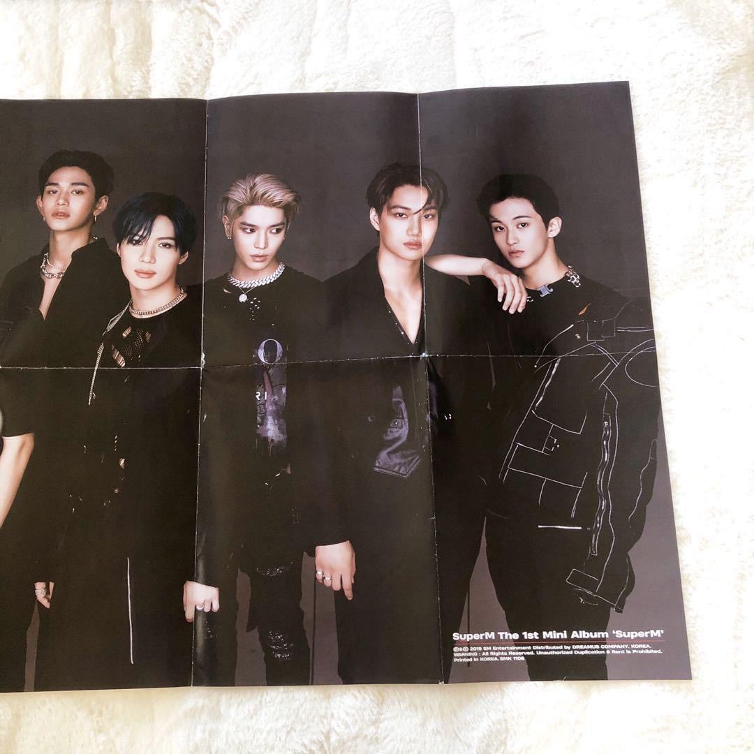 【超レア品】SM Super M EXO SHINee NCT 127 テヨン　ポスター　シャイニー　テミン　カイ　マーク　ベッキョン　ベク　スーパーエム_画像2