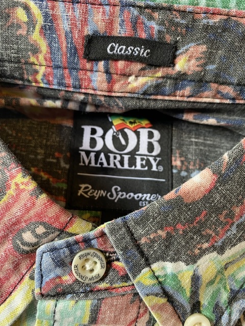 S（us)即決　新品未使用 　ReynSpooner ×BobMarley、ボブマーレー　限定コラボシャツ　レゲー　 スプーナークロス　アロハ _画像1