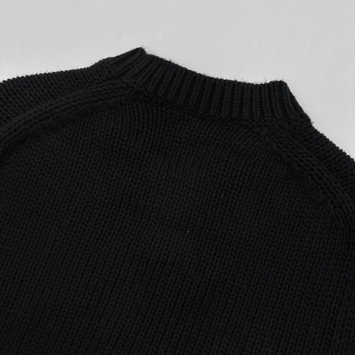 Acne Studios アクネストゥディオズ CHET クルーネック コットンニット セーター XS/ブラック_画像6