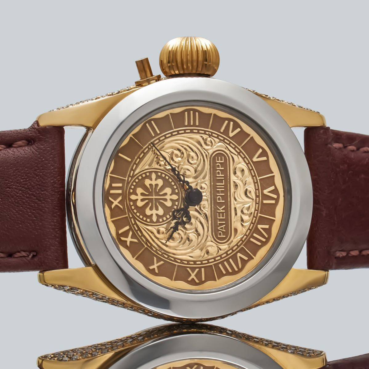アンティーク Marriage watch Patek Philippe 懐中時計をアレンジした35mmのメンズ腕時計 半年保証 手巻き スケルトン_画像3