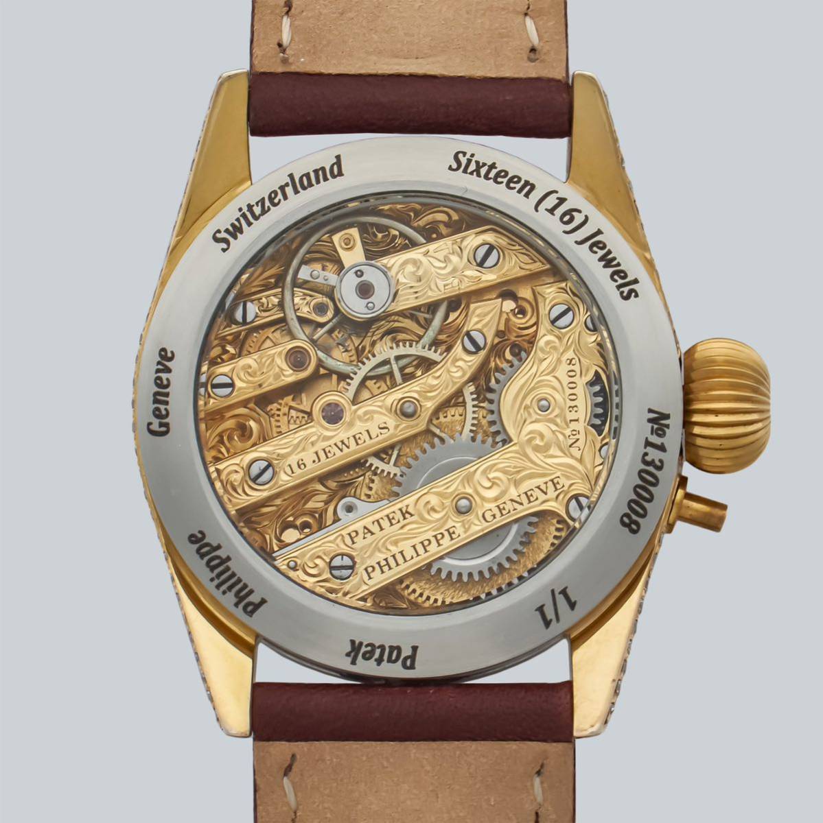 アンティーク Marriage watch Patek Philippe 懐中時計をアレンジした35mmのメンズ腕時計 半年保証 手巻き スケルトン_画像2