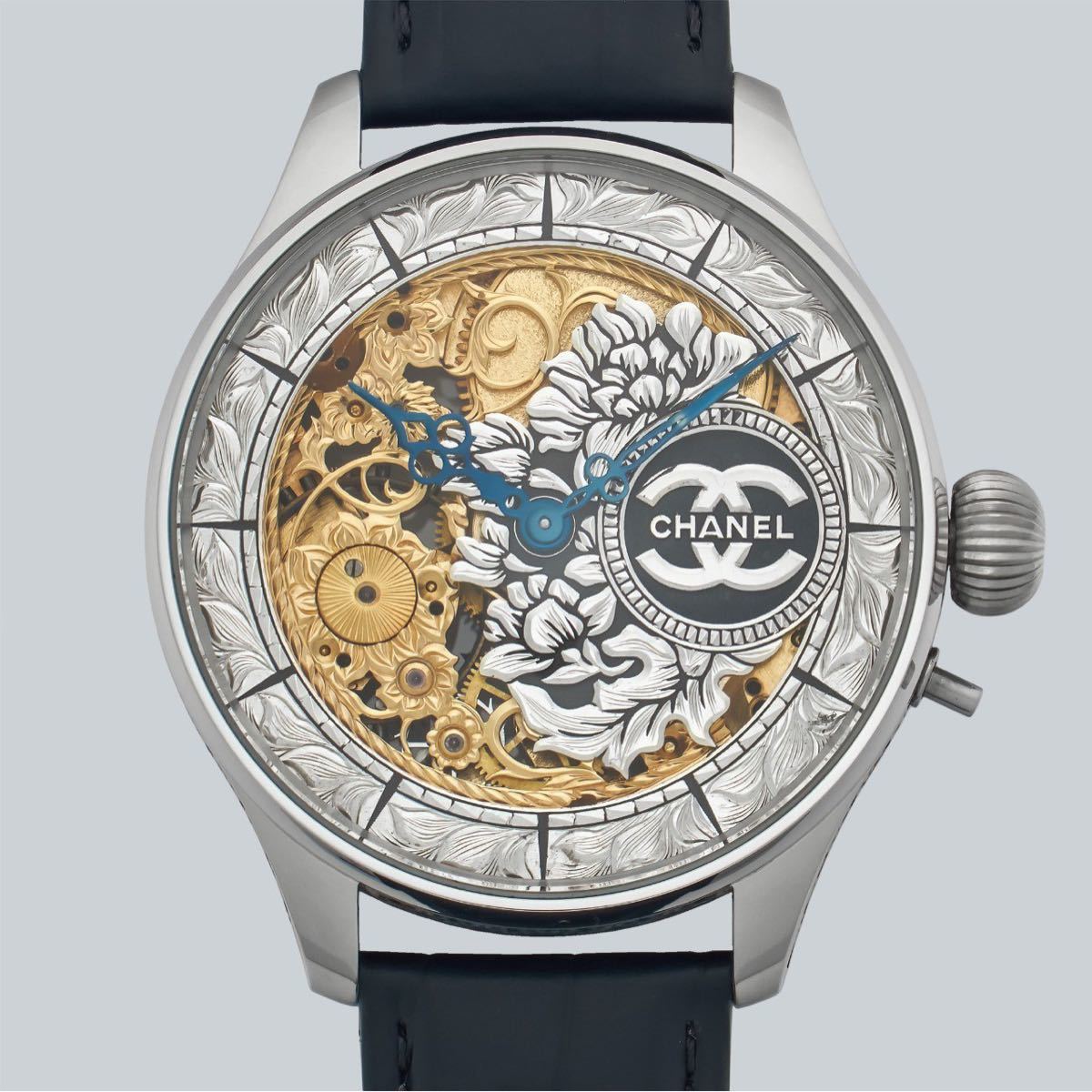 新作グッ watch Marriage アンティーク CHANEL スケルトン 手巻き 半年保証 懐中時計をアレンジした48mmのメンズ腕時計 その他