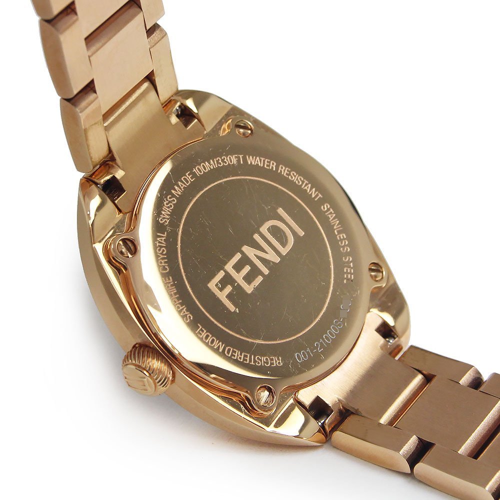 （未使用　展示品）フェンディ FENDI モメント MOMENTO クオーツ 腕時計 ホワイトシェル文字盤 ピンクゴールド F218524500_画像4