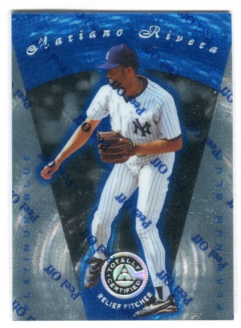 【MLB】1997 Pinnacle Totally Certified Platinum『Mariano Rivera』Blue 1647/1999 1999枚限定_画像1