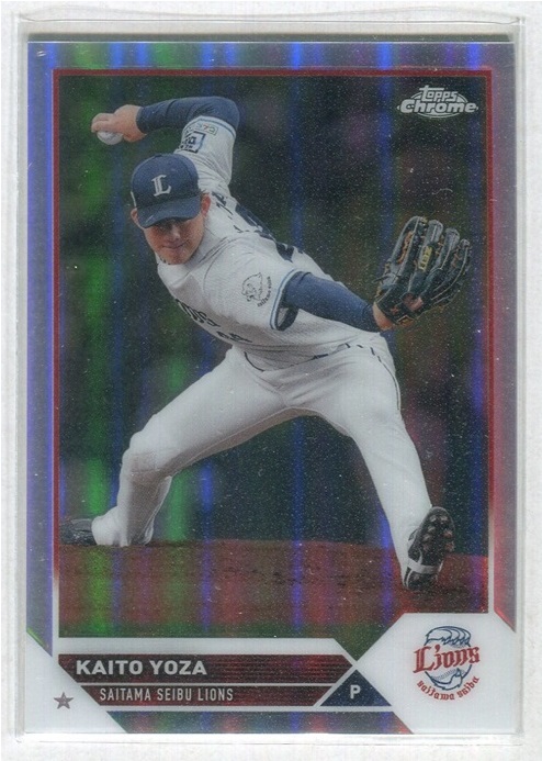 【野球】2023 Topps Chrome『188 與座海人(埼玉西武)』Refractor リフ リフラクター_画像1