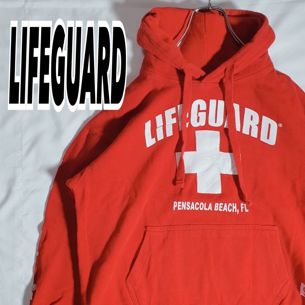 LIFEGUARD ライフガード メンズ ヴィンテージ 全身ロゴ プルオーバー