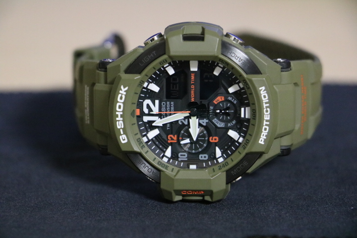 ★美品　CASIO　G-SHOCK　グラビティマスター　GA-1100KH　Master in OLIVE★_画像1