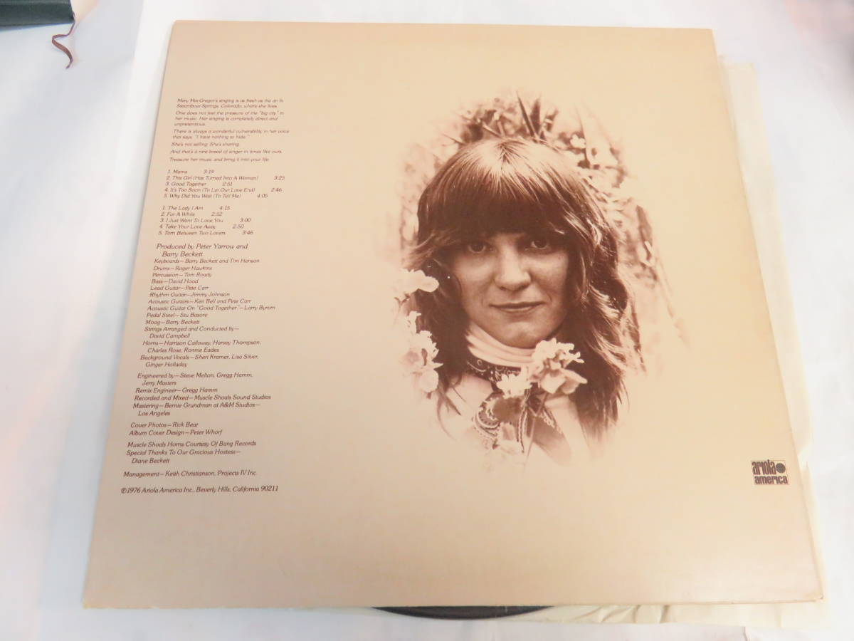 【LP】ST-50015　Torn Between Two Lovers　Mary MacGregor　1976　Mama/This Girl/Good Together/It's Too Soon/Why Did You Wait_画像2