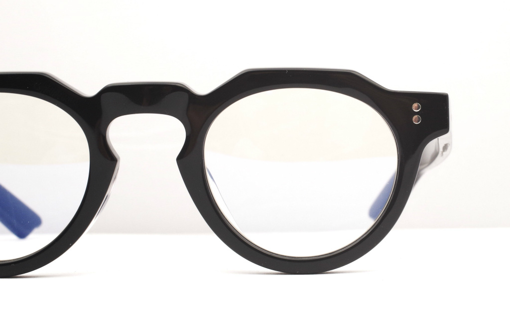 復刻 ビンテージ クラウンパント lesca レスカ スタイル ブラック 黒 フランス アセテート メガネ 新品 A916の画像10
