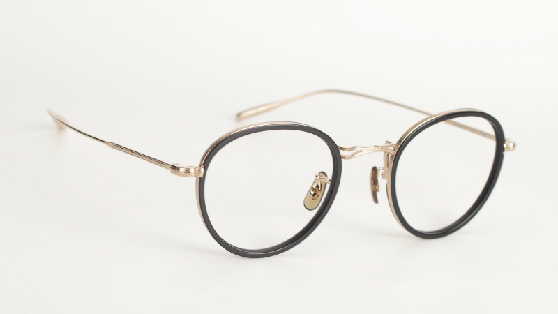 美品 Oliver Peoples オリバーピープルス Boland ボラン コンビネーション ボストン 黒 彫金 オプテックジャパン A1439_画像5