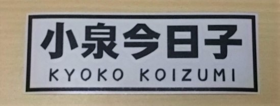 カッティング シール ステッカー 切り文字 / 小泉今日子 80s 80年代アイドル キョンキョン KYON2 昭和レトロ ファンタレントグッズ IDOL_黒。白い部分は台紙でシールではありません