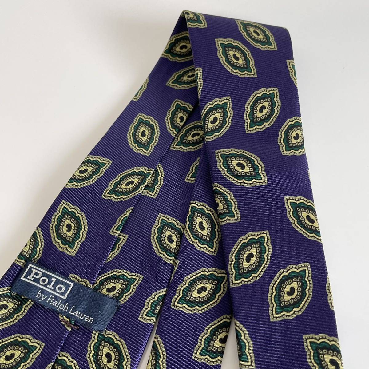 POLO by RALPH LAUREN( Polo bai Ralph Lauren ) purple green circle necktie 