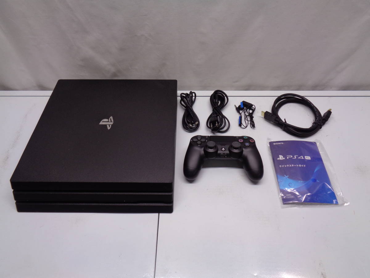25-10　PS4　PlayStation4 本体 Pro ジェット・ブラック 1TB CUH-7200BB01_画像3