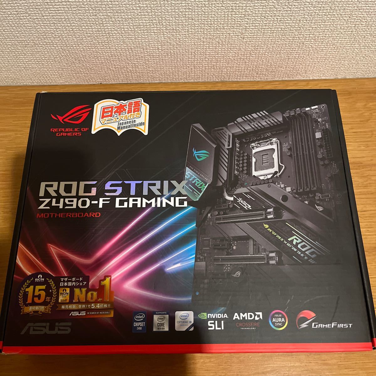 ASUS ROG STRIX Z490-F GAMING + Celeron G5900 + メモリ 8G（マザーボード+CPU+メモリセット）動作品_画像2