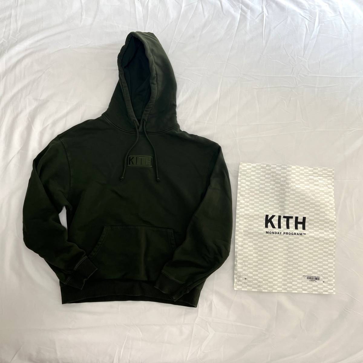 [KITH][正規品][L][美品]Cyber Monday Hoodie Stadium キスサイバーマンデープログラム フーディー スウェットパーカー ダークグリーン_画像3