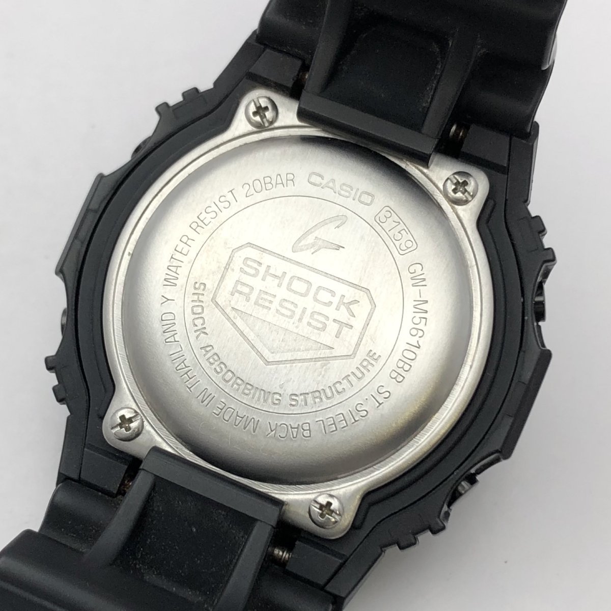 1円～/CASIO/カシオ/G-SHOCK/Gショック/GW-M5610BB/MULTI BAND 6/デジタル/20BAR/タフソーラー/メンズ腕時計/稼動品/ジャンク/T171_画像9