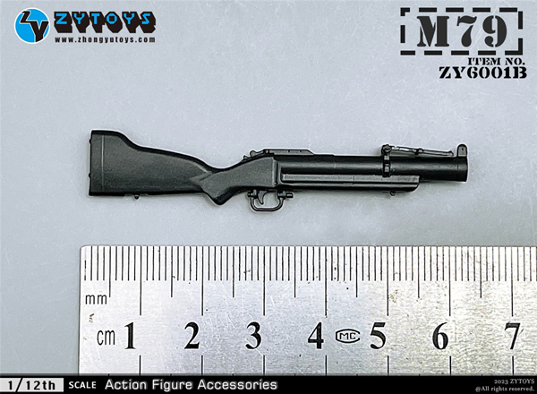 ZYTOYS ZY6001B 1/12スケール銃火器セット 無塗装版 M4/M4A1/MP5A5/MP5SD6/M79/M1887/P90/AK47/AKS47 9種 銃 ライフル ショットガン _画像9