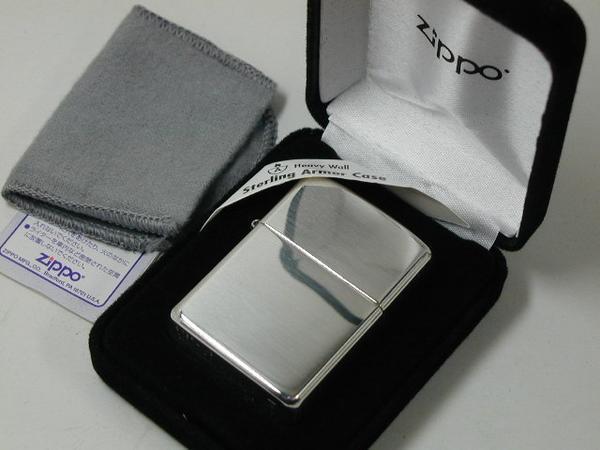 高純度純銀 ZIPPO スターリングシルバー アーマー ARMOR ミラー シンプル おしゃれ 音が良い 売れ筋 風防付き MADE IN USA 永久保証付き