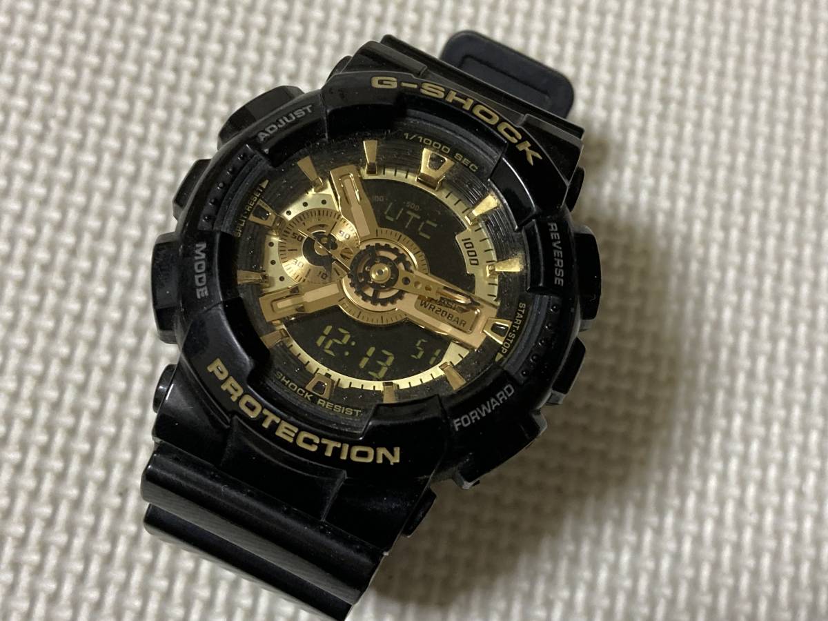 CASIO Gショック GA-110GB ブラック/ゴールド ビッグフェイス_画像6