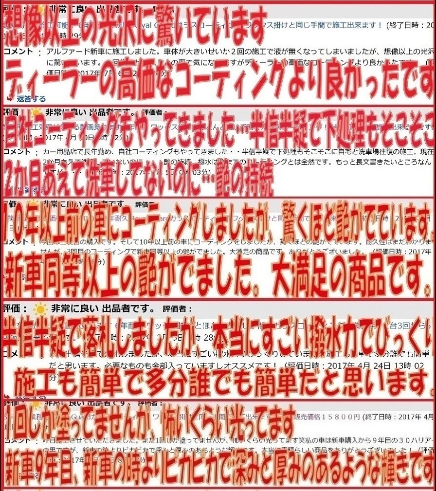  最高級本物日本製 5年耐久 業務用 本物の硬化セラミック ガラスコーティング ブラックキングタイプR_画像8