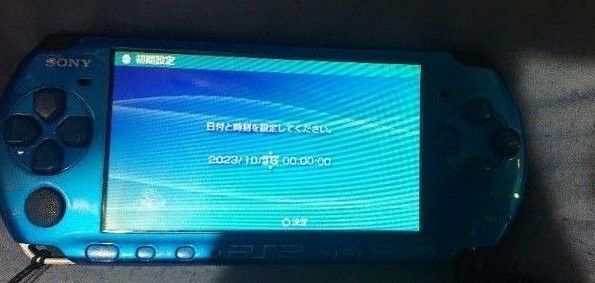 PSP 3000 ブルー 裏蓋なし 4GBメモリースティック付きSONY プレイステーションポータブル 