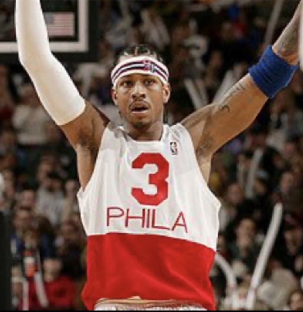 NBA 76ers アレン・アイバーソン IVERSON #3 SIXERS シクサーズ NIKE ユニフォーム ナイキ ゲームシャツ 刺繍 ジャージ  タンクトップ　M