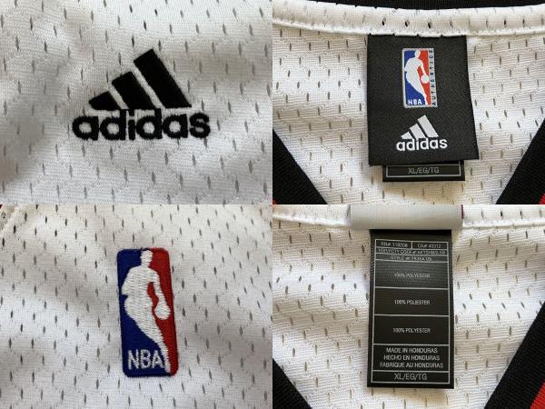 【希少】 NBA BLAZERS ブレイザーズ ROY #7 ブランドン・ロイ adidas アディダス ユニフォーム ジャージ バスケ XL　美品　白_画像9