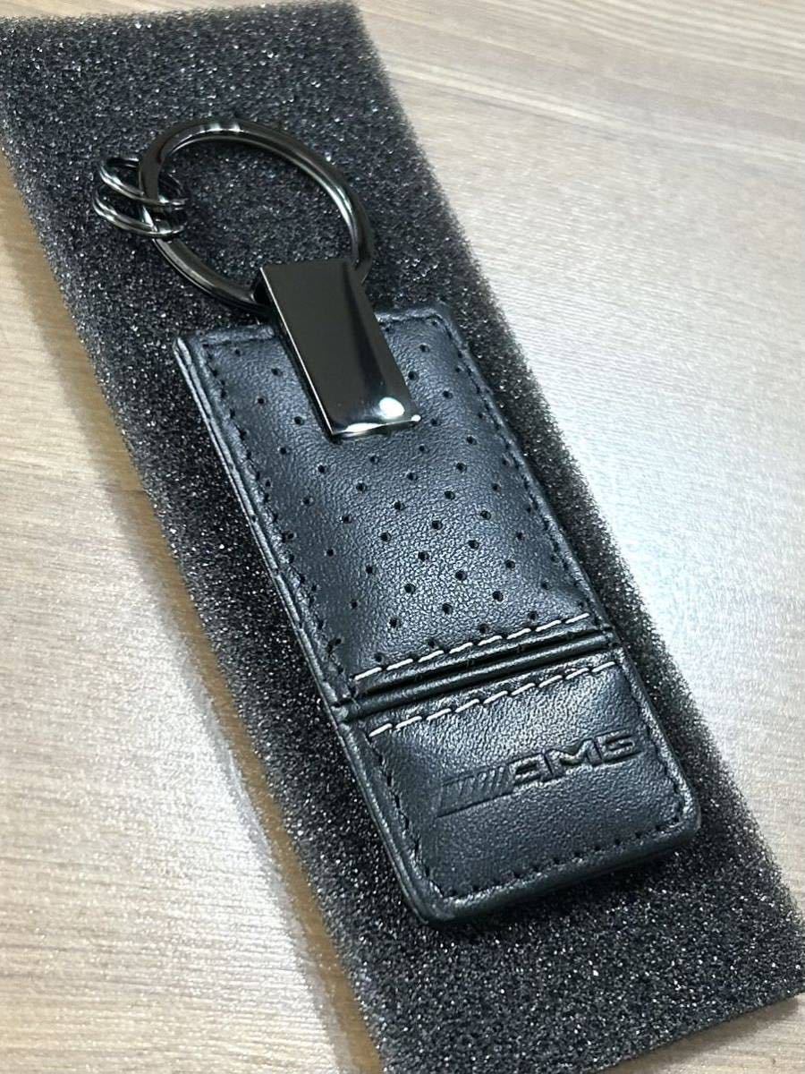 ★Mercedes-AMG Collection★AMG key ring Business★ AMG キーリング ホワイトステッチ キーホルダー 牛革 ブラック_画像4