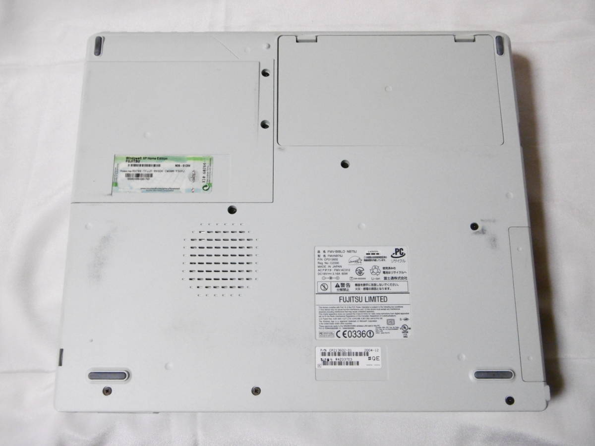 OS Windows 98 SE FMVノートPC BIBLO NB75J Pentium M 725 Intel OS Windows 98 SE FMVノートPC BIBLO NB75J Pentium M 725 Intel