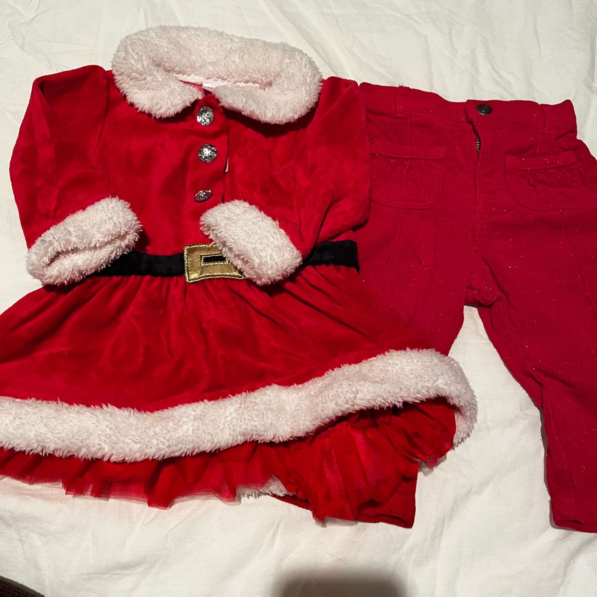 baiya 80 サンタクロース　クリスマス　赤　レッド　女の子　ワンピース　ズボン 衣装　なりきり　コスプレ