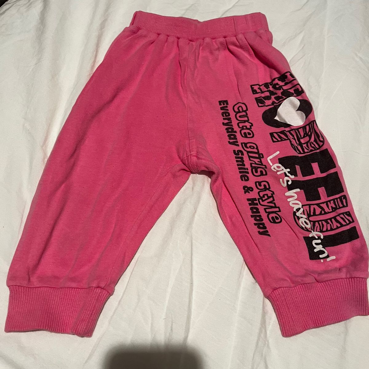 baiya 80 ズボン　パンツ　スウェット　ピンク　グレー　ユニクロ 女の子 レギンス ボトムス スウェットパンツ