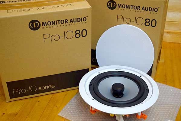★新品★Monitor Audio 埋込スピーカー Pro-IC80 2本セット（複数在庫あり） 同軸2Way ユニット径20cm トップスピーカー、サラウンド等に_Monitor AUDIO 埋込SP Pro-IC80 2本セット