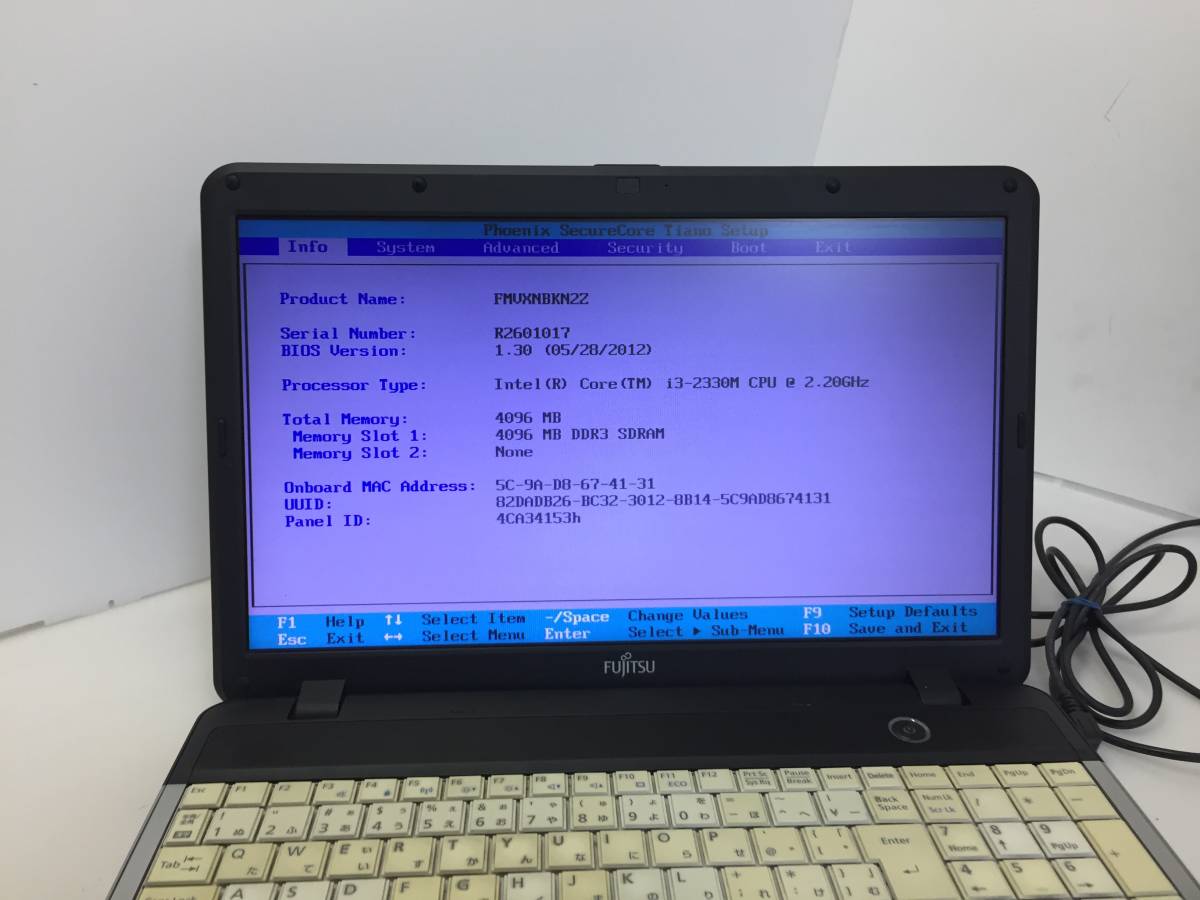 即決☆［部品取りに］FUJITSU LIFEBOOK A531/DX FMVXNBKN2Z ノートPC Core i3-2330M 2.20GHz 4GB【ジャンク品】_画像2