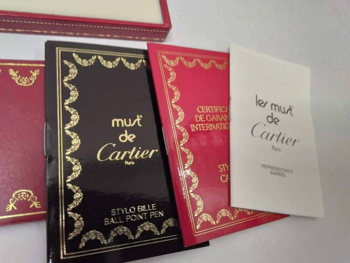 ◆◇#14495 【美品・筆記可】Cartier カルティエ マスト・ドゥ・カルティエ トリニティ ボールペン ツイスト式 ◇◆_画像9