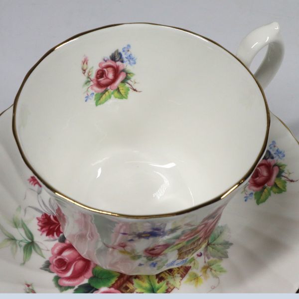 e3603【Royal Kendal】ロイヤルケンダル　カップ＆ソーサー　6客　英国ヴィンテージ　花柄　MEISSEN BASKET　長期保管品_画像8