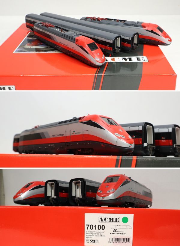 I01114【HOゲージ】ACME アクメ 7100 ETR 500 Frecciarossa フレッチャロッサ 4両セット イタリア 鉄道 高速列車_画像2