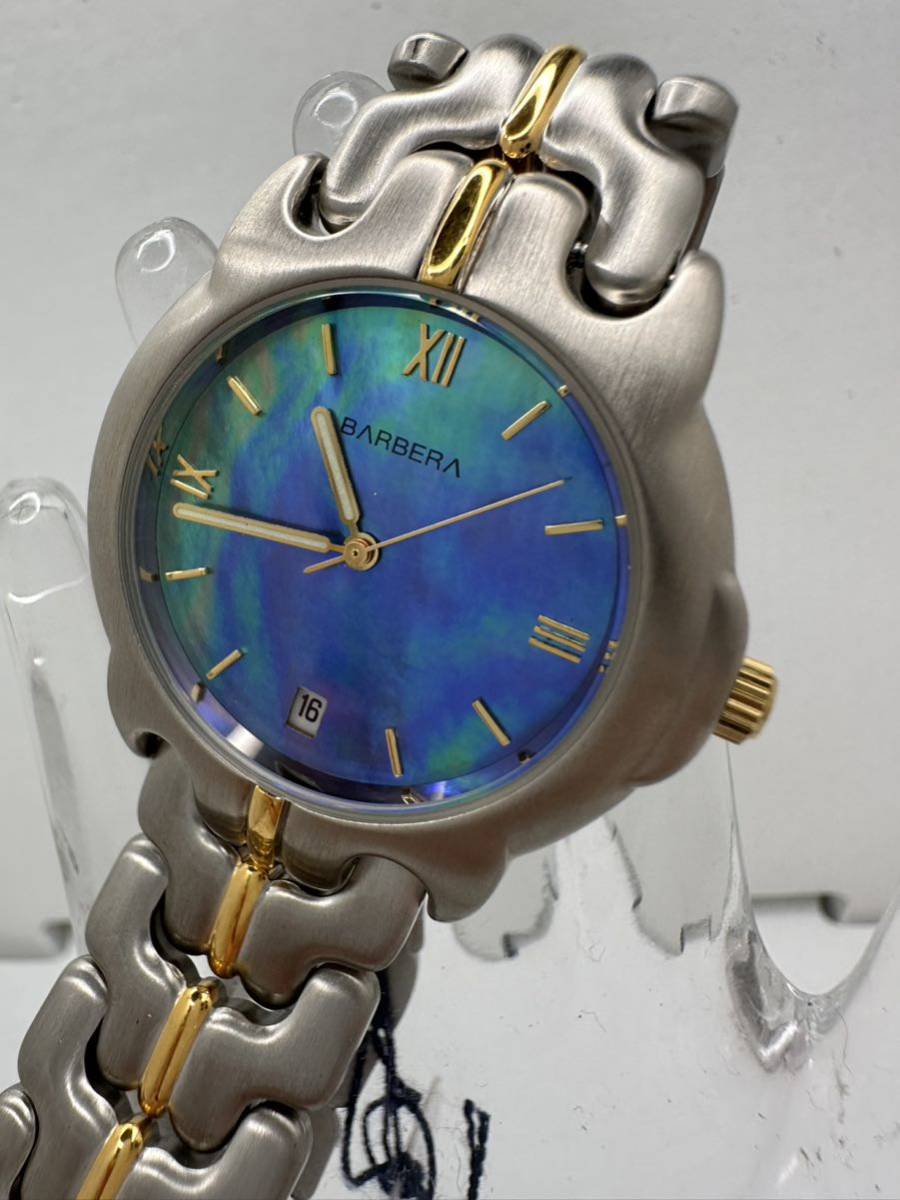 【BARBERA】クォーツ 腕時計 マザーオブパール　未使用品　値札付き　64-5_画像1
