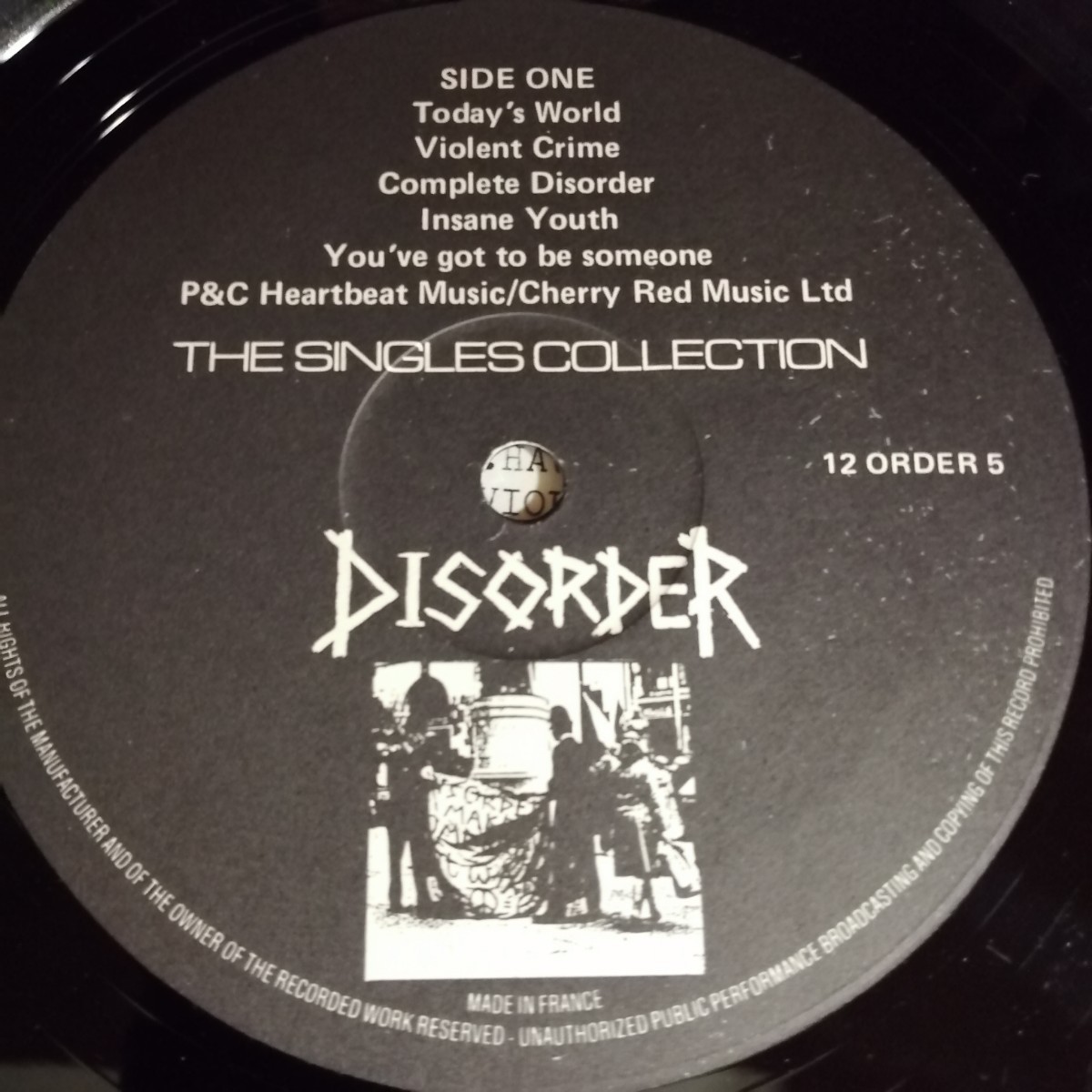 C12 中古LP 中古レコード ディスオーダー　DISORDER the singles collection フランス盤　12 ORDER 5_画像4